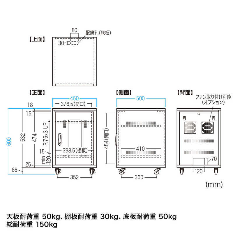 サンワサプライ サンワサプライ 扉付き機器収納ボックス CP-SBOX4560 CP-SBOX4560