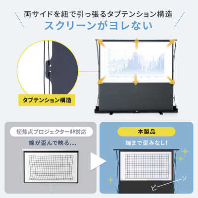 【未開封】サンワサプライ　プロジェクタースクリーン　60インチ　M70909-2 未開封】サンワサプライ プロジェクタースクリーン 60インチ