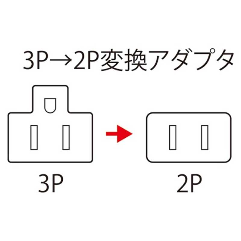 サンワサプライ サンワサプライ 3P→2P変換アダプタ (ブラック) TAP-AD1BKN TAP-AD1BKN