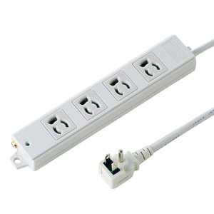 サンワサプライ 工事物件タップ(抜け止めタイプ) TAP-K4L-5 [5.0m /4個口 /スイッチ無] TAP-K4L-5