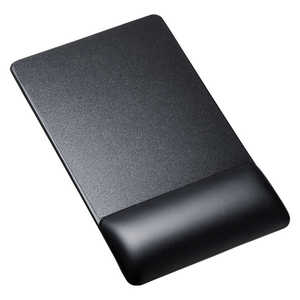 サンワサプライ リストレスト付マウスパッド(レザー調素材､高さ標準､ブラック) MPD-GELPNBK