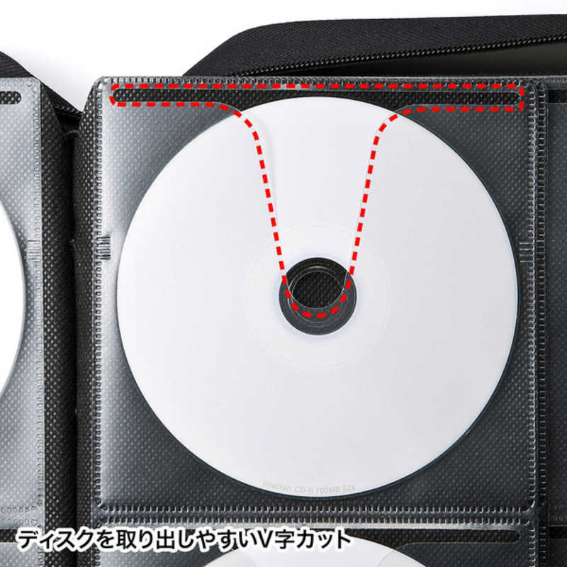 サンワサプライ サンワサプライ DVD･CDセミハードケース 96枚収納 ブラック FCD-WL96BK FCD-WL96BK