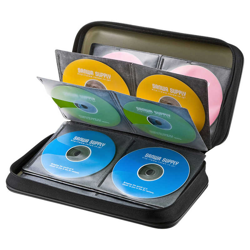 サンワサプライ Blu-ray/DVD/CD対応セミハードケース 96枚収納 ブラック FCD-WLBD96BK の通販 |  カテゴリ：パソコン・周辺機器・プリンター | サンワサプライ 家電通販のコジマネット - 全品代引き手数料無料