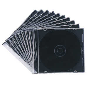 サンワサプライ Blu-ray・DVD・CDケース（スリムタイプ・10枚セット・ブラック） FCD-PU10MBKN