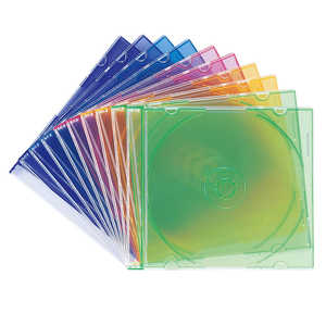 サンワサプライ Blu-ray・DVD・CDケース（スリムタイプ・10枚セット・5色ミックス） FCD-PU10MXN