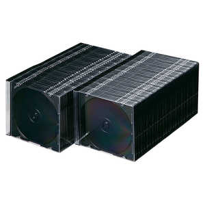 サンワサプライ Blu-ray・DVD・CDケース(スリムタイプ・100枚セット・ブラック) FCD-PU100MBKN サンワサプライ Blu-ray・DVD・CDケース(スリムタイプ・100枚セット・ブラック) FCD-PU100MBKN