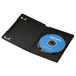 サンワサプライ CD・DVD・ブルーレイ用 [3枚収納] DVDトールケース 1枚収納x3 ブラック DVD-TN1-03BKN