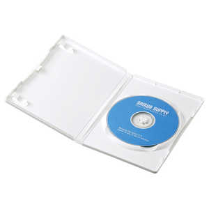 サンワサプライ CD・DVD・ブルーレイ用 [10枚収納] DVDトールケース 1枚収納x10 ホワイト DVD-TN1-10WN
