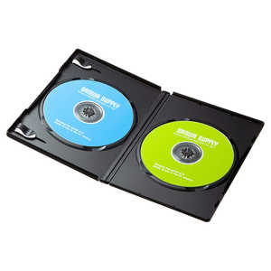 サンワサプライ CD･DVD･ブルーレイ用 [60枚収納] DVDトールケース 2枚収納x30 ブラック DVD-TN2-30BKN