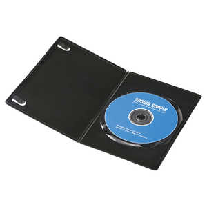 サンワサプライ CD･DVD･ブルーレイ用 [10枚収納] スリムDVDトールケース 1枚収納x10 ブラック DVD-TU1-10BKN