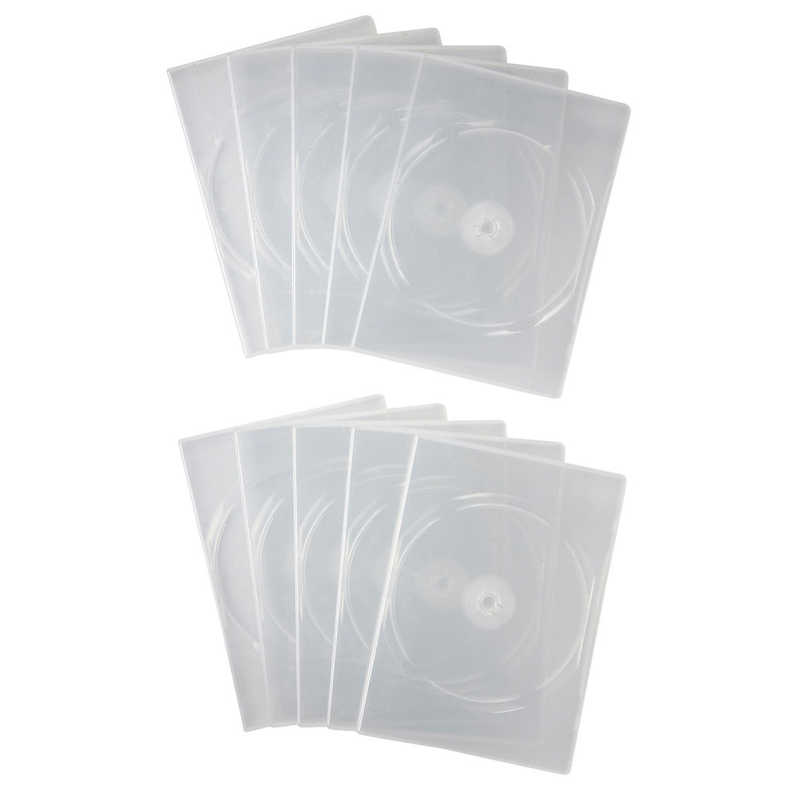 サンワサプライ サンワサプライ CD･DVD･ブルーレイ用 [20枚収納] スリムDVDトールケース 2枚収納x10 クリア DVD-TU2-10CLN DVD-TU2-10CLN