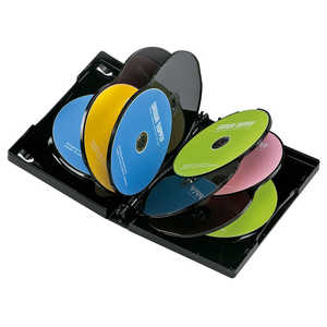 サンワサプライ CD･DVD･ブルーレイ用 [10枚収納] DVDトールケース 10枚収納x1 ブラック DVD-TW10-01BKN