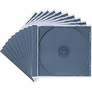 サンワサプライ CD/DVD/Blu-ray対応収納ケース (1枚収納×10セット･ブラック) FCD-PN10BK