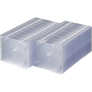 サンワサプライ CD/DVD/Blu-ray対応収納ケース (1枚収納×100セット･クリア) FCD-PU100C
