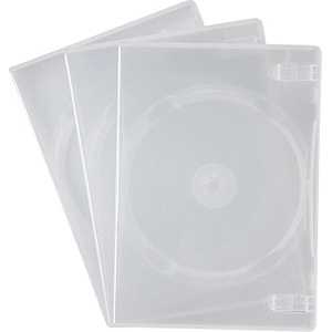 サンワサプライ CD/DVD/Blu-ray対応収納トールケース (1枚収納×3セット) DVD-TN1-03C