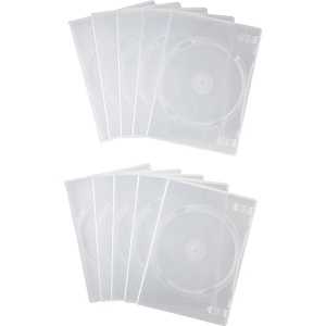 サンワサプライ CD/DVD/Blu-ray対応収納トールケース (1枚収納×10セット) DVD-TN1-10C
