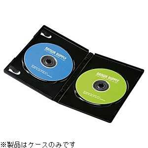サンワサプライ CD/DVD/Blu-ray対応収納トールケース (2枚収納×10セット) DVD-TN2-10BK