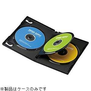 サンワサプライ CD/DVD/Blu-ray対応収納トールケース (3枚収納×10セット) DVD-TN3-10BK