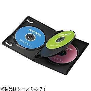 サンワサプライ CD/DVD/Blu-ray対応収納トールケース (4枚収納×10セット) DVD-TN4-10BK