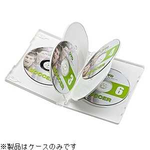 サンワサプライ CD/DVD/Blu-ray対応収納トールケース (6枚収納×3セット) DVD-TN6-03W