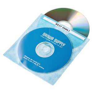 サンワサプライ CD/DVD用不織布ケース(両面2枚収納×100枚セット･5色ミックス) FCD-FN100MXN