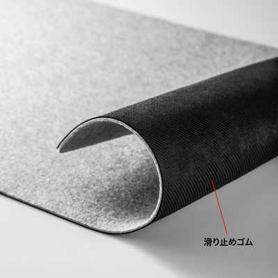 サンワサプライ デスクマット ［600x300x4mm］ フェルト グレー