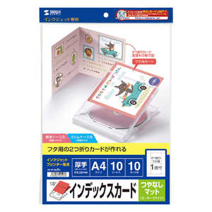サンワサプライ つやなしマット CD・DVDケースカード 0.22mm(A4・10シート) JP-IND2N サンワサプライ つやなしマット CD・DVDケースカード 0.22mm(A4・10シート) JP-IND2N