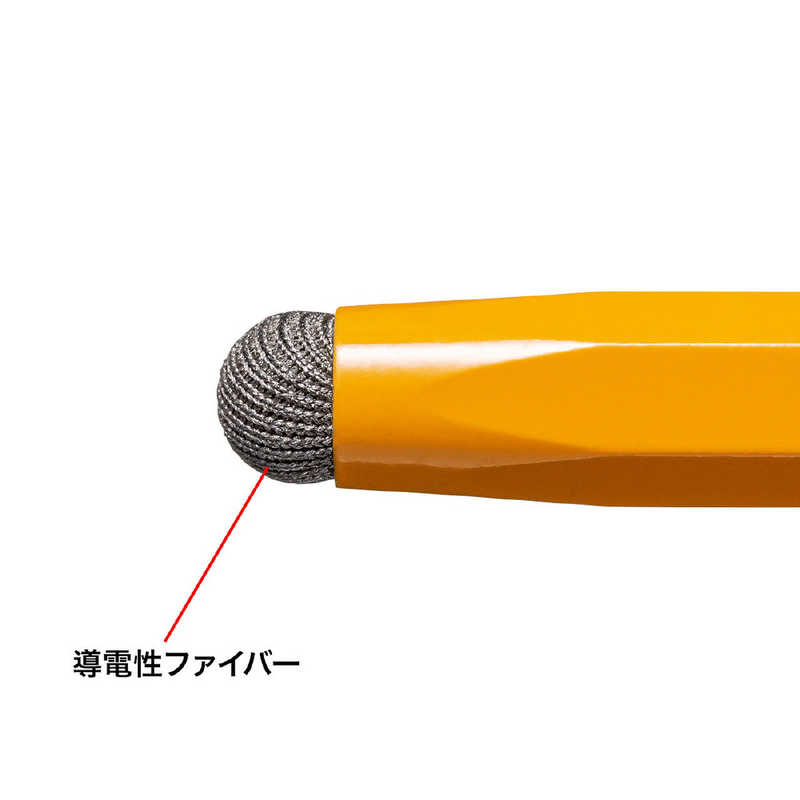 サンワサプライ サンワサプライ 〔タッチペン:感圧式〕 導電繊維タッチペン 鉛筆型 オレンジ  PDA-PEN51D PDA-PEN51D