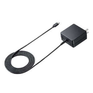サンワサプライ USB Power Delivery対応AC充電器(TypeCケーブル一体型)PD60W対応 ACA-PD65BK