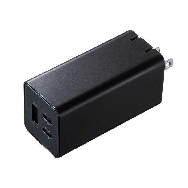 サンワサプライ サンワサプライ USB Power Delivery対応AC充電器PD45W対応 ACA-PD73BK ACA-PD73BK