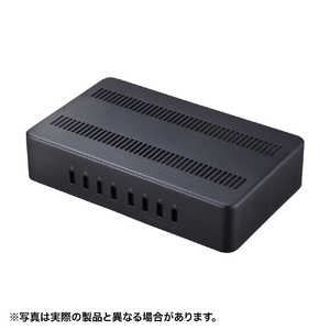 サンワサプライ USB充電スタンド(8ポｰト･合計19.2A･高耐久タイプ) ACA-STN74BK