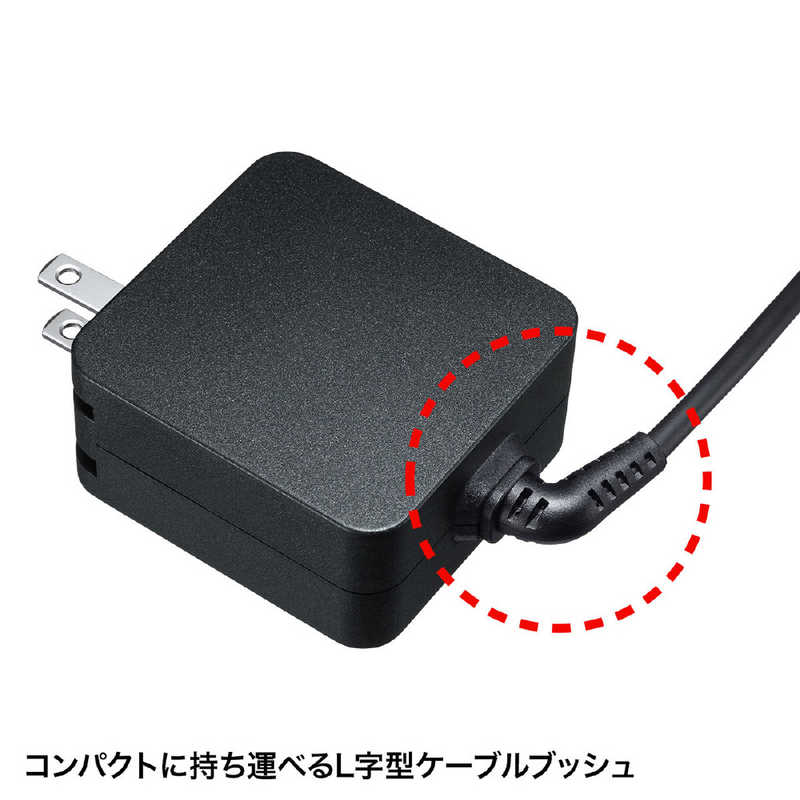 サンワサプライ AC ⇔ 1.8m ACA-PD76BK タブレット対応 65W USB-C充電 