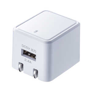 サンワサプライ キューブ型USB充電器(2.4A・ホワイト) ACA-IP79W サンワサプライ キューブ型USB充電器(2.4A・ホワイト) ACA-IP79W