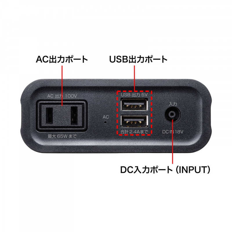 サンワサプライ サンワサプライ モバイルバッテリー（AC・USB出力対応・マグネットタイプ）  BTL-RDC16MG BTL-RDC16MG