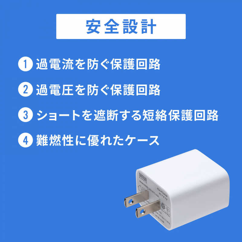 サンワサプライ サンワサプライ USB PD対応AC充電器(PD20W) ACAPD90W ACAPD90W