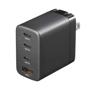 サンワサプライ USB PD対応AC充電器(PD65W・C×3+A×1) ACA-PD107BK サンワサプライ USB PD対応AC充電器(PD65W・C×3+A×1) ACA-PD107BK