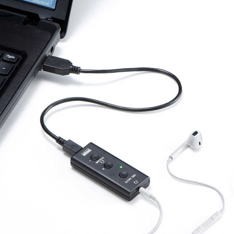 サンワサプライ サンワサプライ USBオーディオ変換アダプタ(4極ヘッドセット用) MM-ADUSB4 MM-ADUSB4