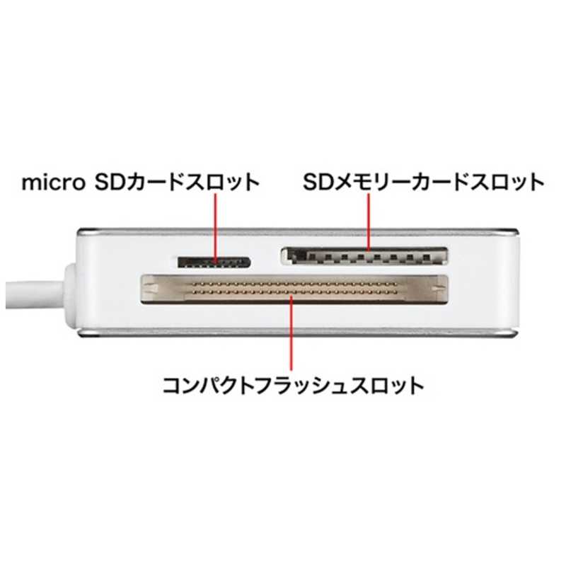 サンワサプライ サンワサプライ USB TypeC カードリーダー(シルバー) ADR-3TCML36S ADR-3TCML36S