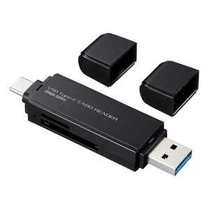 サンワサプライ TYPE-CとUSB Aの両方で使えるカードリーダー ADR-3TCMS6BK サンワサプライ TYPE-CとUSB Aの両方で使えるカードリーダー ADR-3TCMS6BK