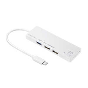 サンワサプライ USB Type Cコンボハブ カードリーダー付き USB-3TCHC16W サンワサプライ USB Type Cコンボハブ カードリーダー付き USB-3TCHC16W