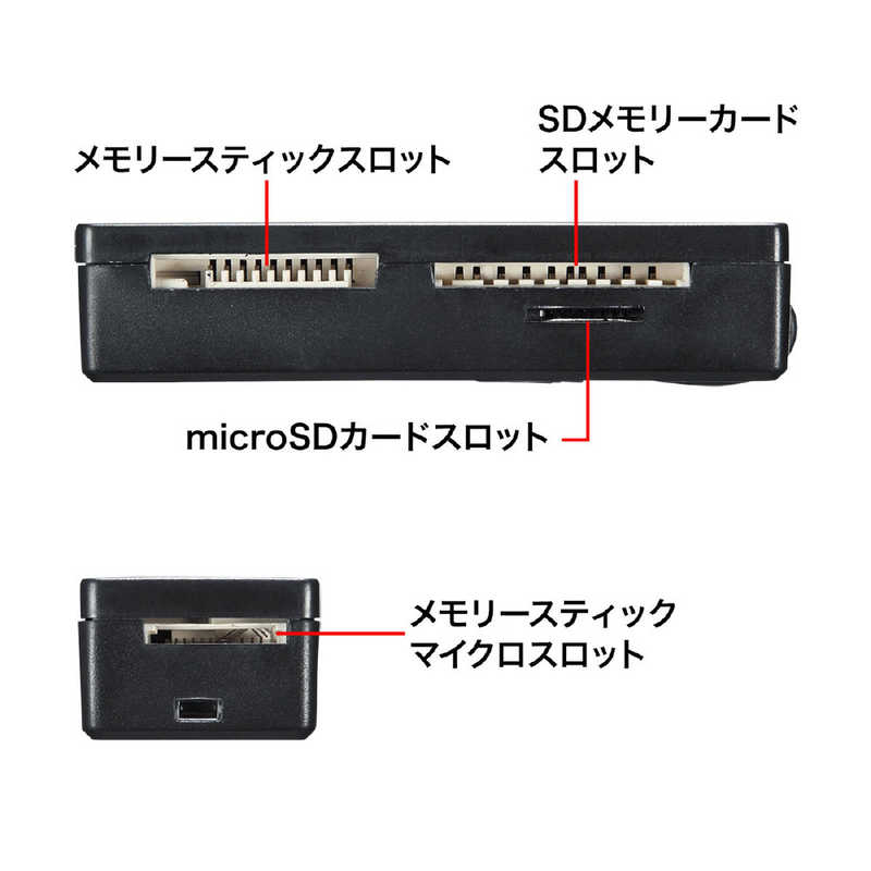 サンワサプライ サンワサプライ マルチカードリーダー ブラック (USB2.0 /スマホ・タブレット対応) ADR-TCAML22BK ADR-TCAML22BK