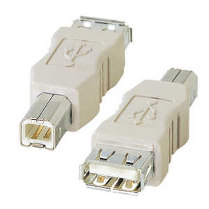 サンワサプライ ［USB-Aメス ⇔ USB-Bオス］変換アダプタ ホワイト AD-USB3