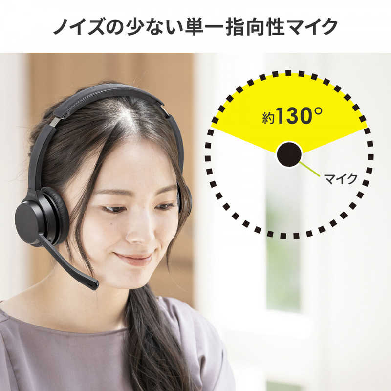 サンワサプライ サンワサプライ Bluetoothヘッドセット(両耳タイプ・単一指向性) MM-BTSH62BK MM-BTSH62BK