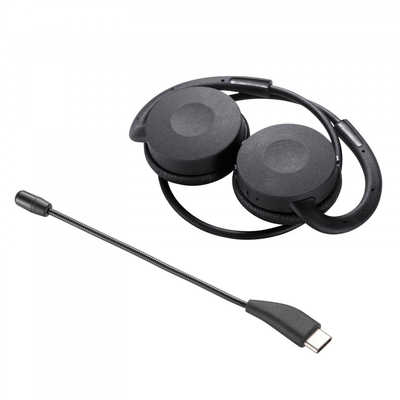 サンワサプライ Bluetoothヘッドセット(両耳・外付けマイク付き