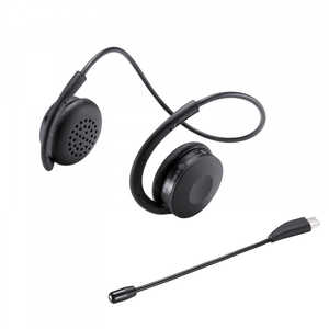サンワサプライ Bluetoothヘッドセット(両耳･外付けマイク付き) MM-BTSH63BK