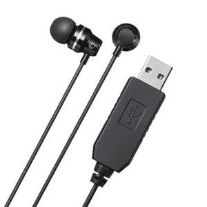 サンワサプライ USBイヤホンマイク MM-HSU21BK サンワサプライ USBイヤホンマイク MM-HSU21BK