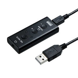 サンワサプライ USBオーディオ変換アダプタ(4極ヘッドセット用) MMADUSB4N
