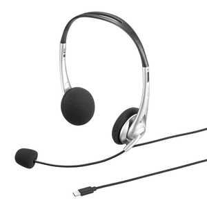 サンワサプライ USB TypeCヘッドセット MM-HSTC03SV サンワサプライ USB TypeCヘッドセット MM-HSTC03SV
