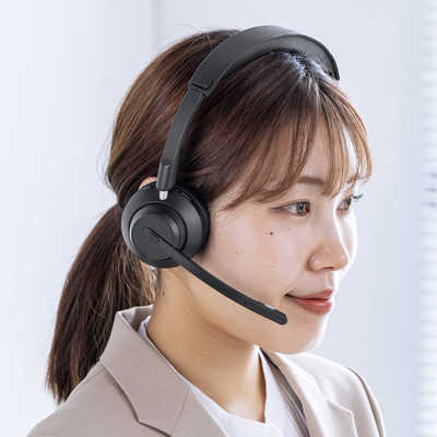 サンワサプライ Bluetoothステレオヘッドセット(クレードル付き