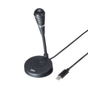 サンワサプライ USB TypeCマイク MM-MCTC01BK サンワサプライ USB TypeCマイク MM-MCTC01BK